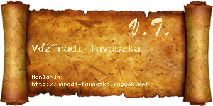 Váradi Tavaszka névjegykártya